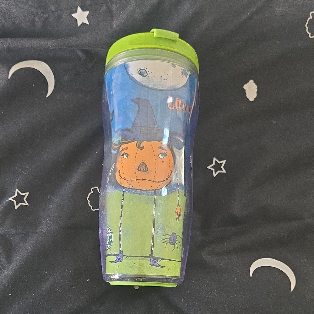 Starbucks Halloween‎ Tumbler – 12 oz Pumpkin Witch Boo Design – Rare
